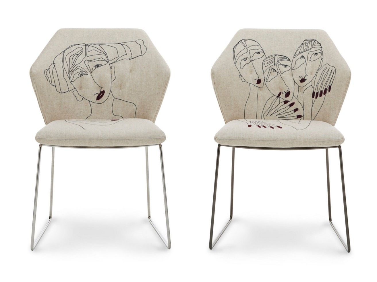 Стул с мягкой тканью Saba Italia Нью-Йорк ARCH-00078086 - Вид №1