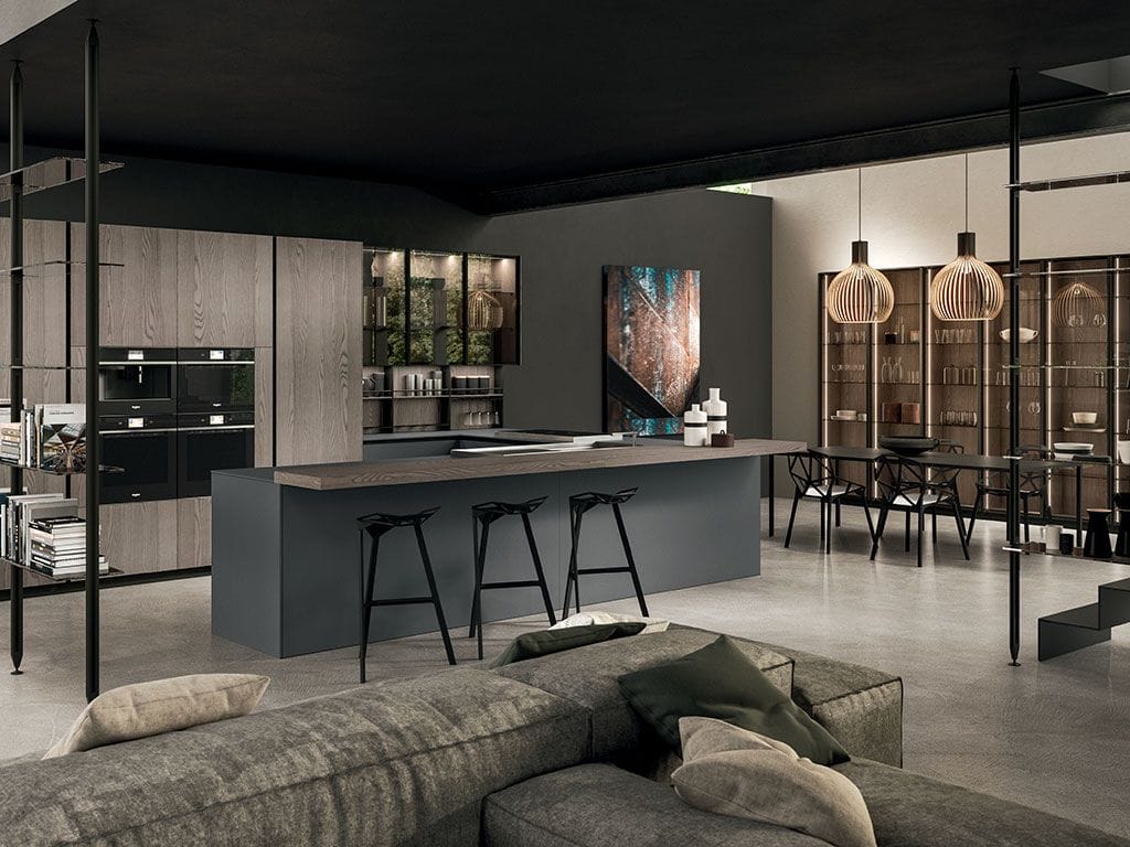 Встроенная кухня с полуостровом Arrital Ak_04 ARCH-00005589