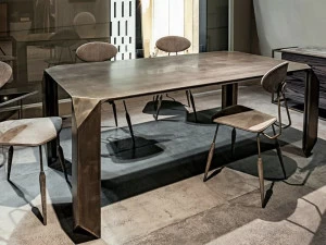 Shake Прямоугольный обеденный стол из металла Prism