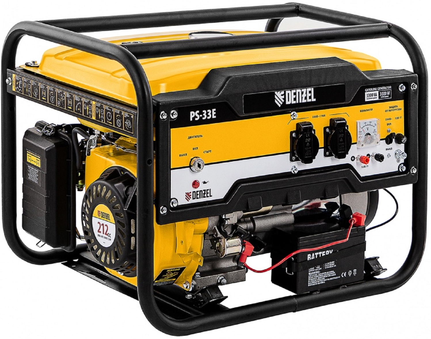 Бензиновый генератор DENZEL PS-33E 3.3 кВт 86549412 STLM-0069997