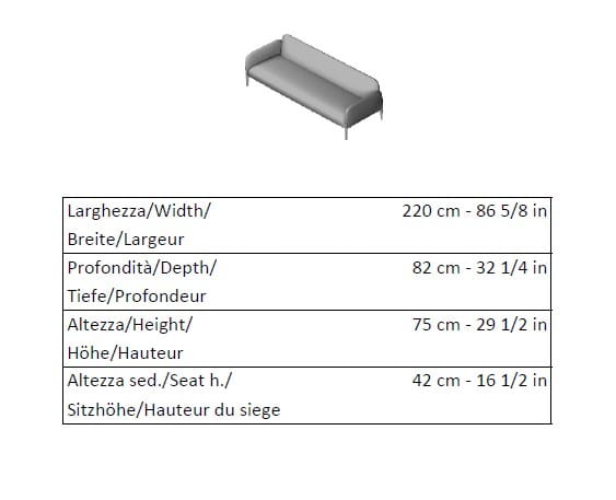 3-местный контрактный диван La Cividina ARCH-00059584 - Вид №4