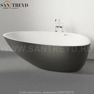 Ванна свободностоящая DROP графитовая