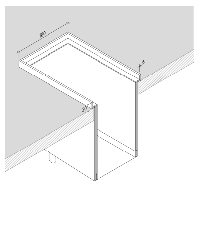 DOMUSOMNIA Встраиваемый кухонный канал EasyRack Kitchen STEP 1800, Цвет Черный KFS1800BX - Вид №1