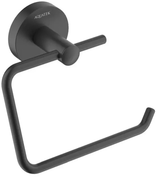 91649106 Держатель для туалетной бумаги Aquatek AQ4218MB цвет черный STLM-0981399