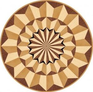 Художественный паркет Da Vinci Розетка 26-208 Дуб Селект (Гладкая) х1000диаметр мм.