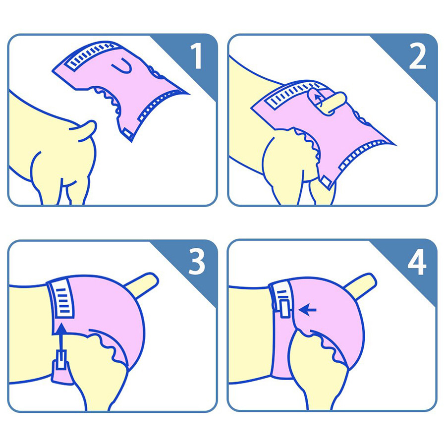 ПР0047519 Одноразовые впитывающие подгузники для животных PET DIAPER размер S, 16шт Dono  - Вид №1