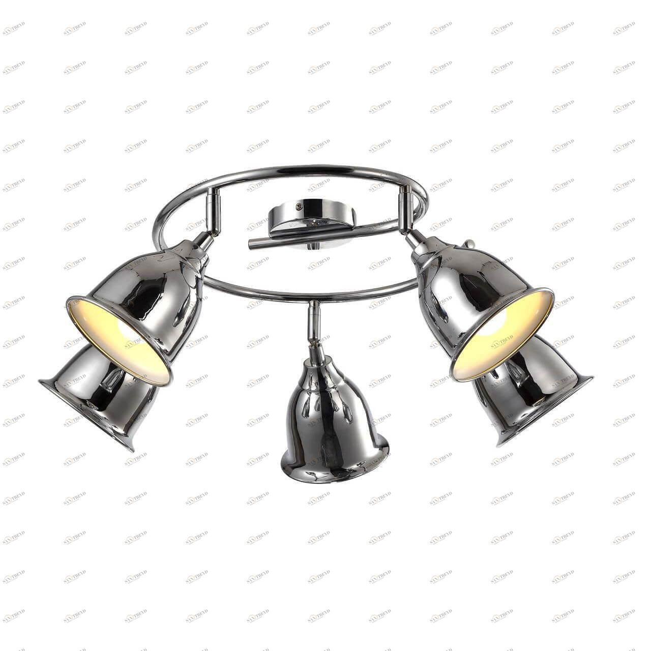 Спот потолочный цвета хром с 5 плафонами Arte Lamp Campana A9557PL-5CC ARTE LAMP CAMPANA 00-3924225 Хром