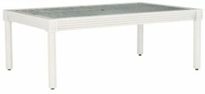 JANUS et Cie Прямоугольный журнальный столик из алюминия и стекла Quadratl