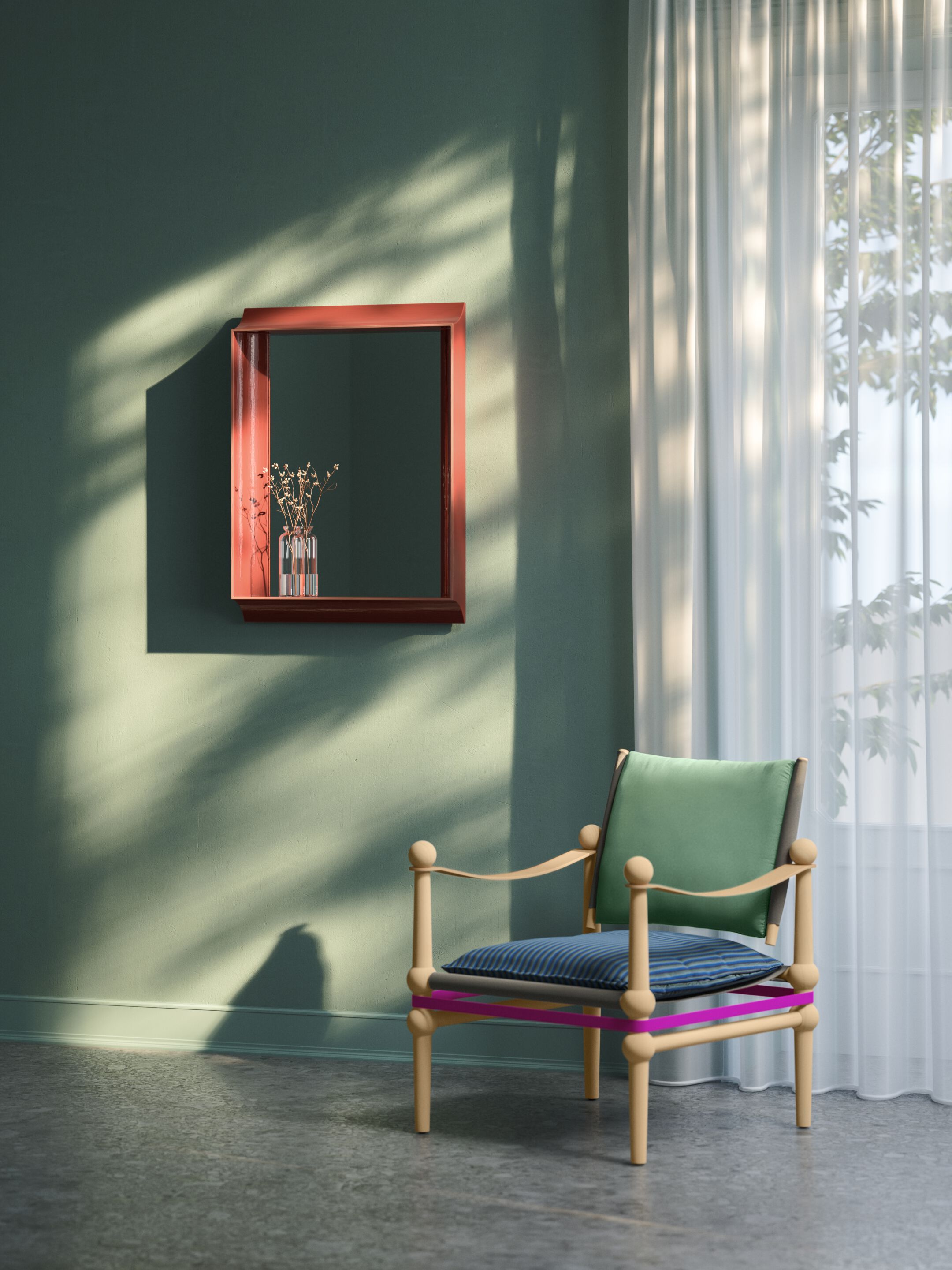 Прямоугольное настенное зеркало с рамкой Magis Coves ARCH-00115917 - Вид №3