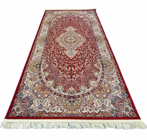 91174062 Ковер прямоугольный Shahreza 160х300 см цвет красно-бежевый STLM-0510554 MERINOS