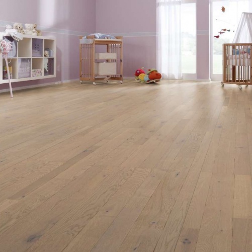 Паркетная доска Meister PС 400 Style Античный серый 8266 Дуб Рустик с брашью (Текстурированная) 2400х255 мм 2300200055 - Вид №2