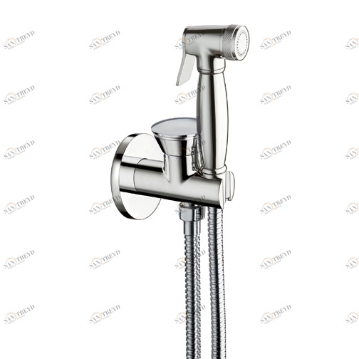 CRIWJ674 Клапан прогрессивного смесителя для унитаза / биде со встроенным держателем трубки для душа и гибким шлангом Cristina Rubinetterie 
