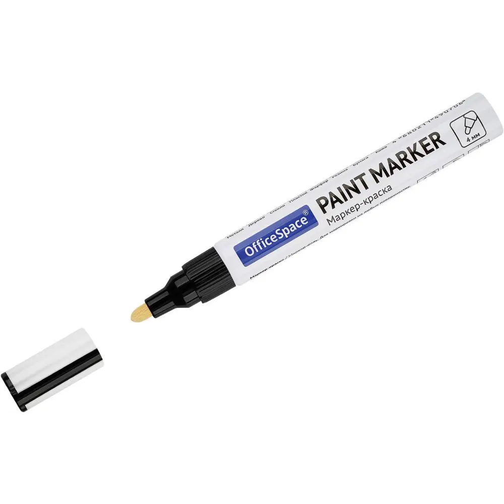 Маркер-краска OFFICE SPACE для точной разметки, черный 89387338 STLM-1342931