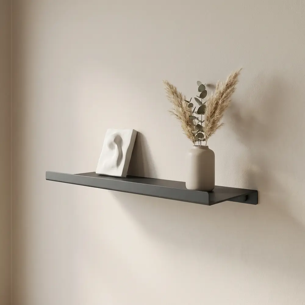 Настенная полка 33x12 см металл цвет черный KONSENSA STLM-2067496