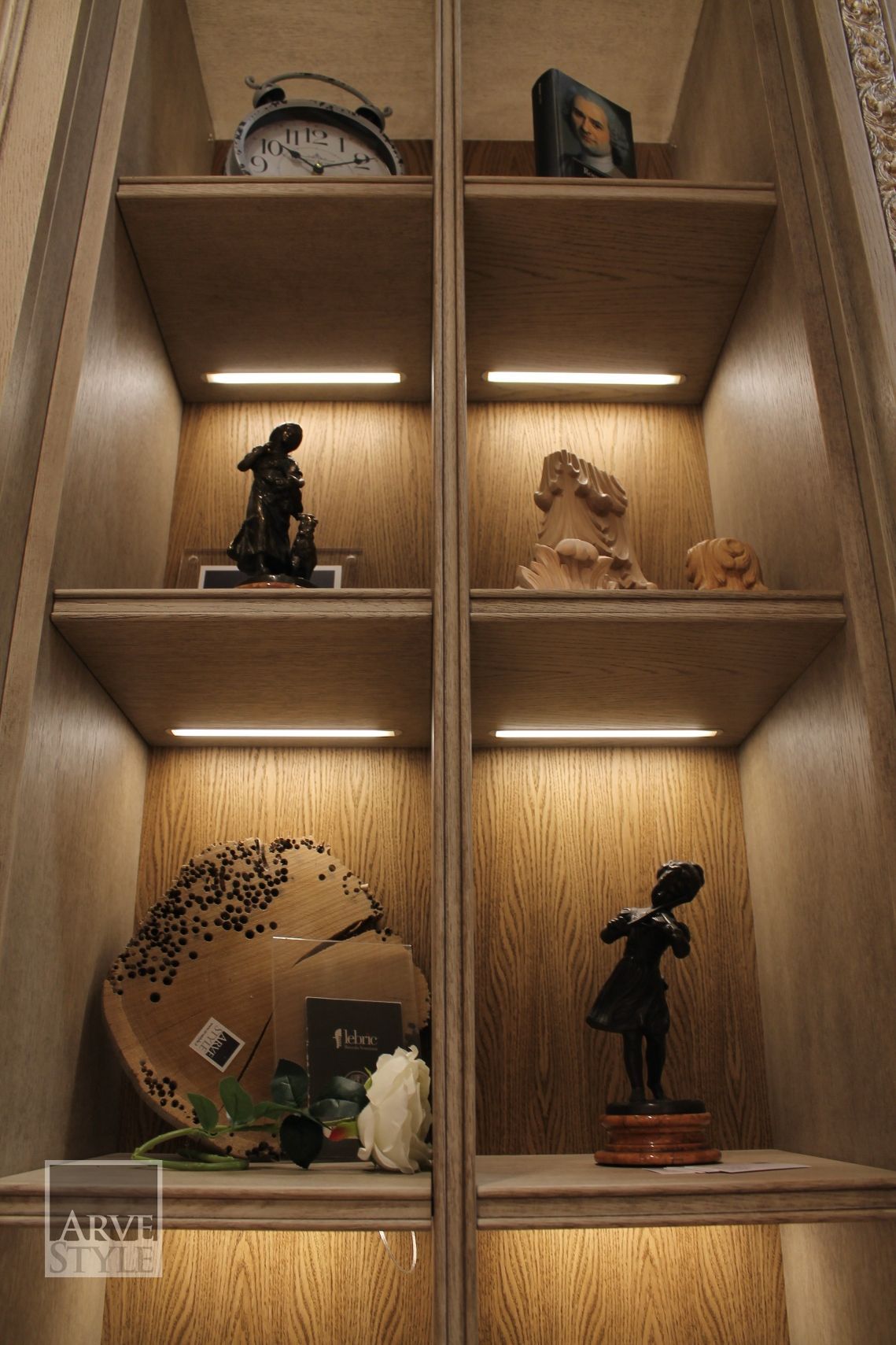 Деревянный настенный книжный шкаф с освещением Arvestyle Giulio ARCH-00117678 - Вид №24