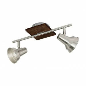 Спот потолочный светодиодный на 2 лампы никель Filipina 95647 EGLO FILIPINA 00-3891850 Коричневый;никель