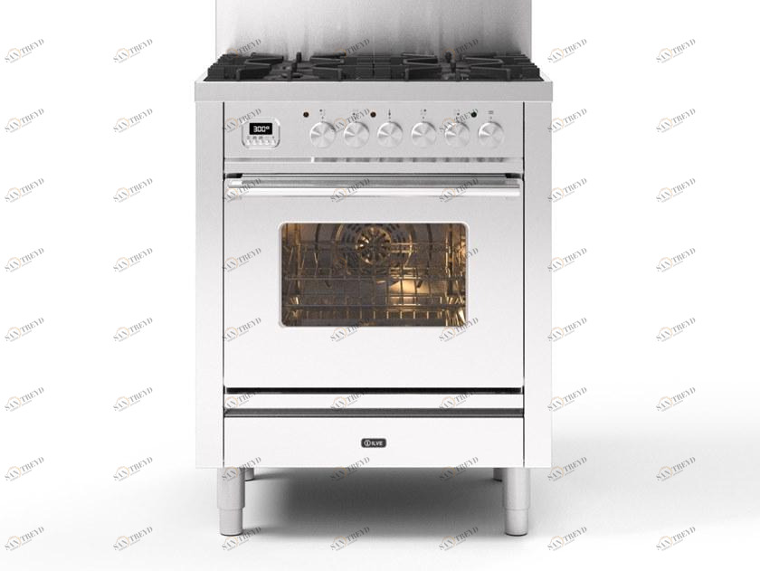 Ilve Отдельностоящая стальная кухня Professional plus P07w Santreyd 