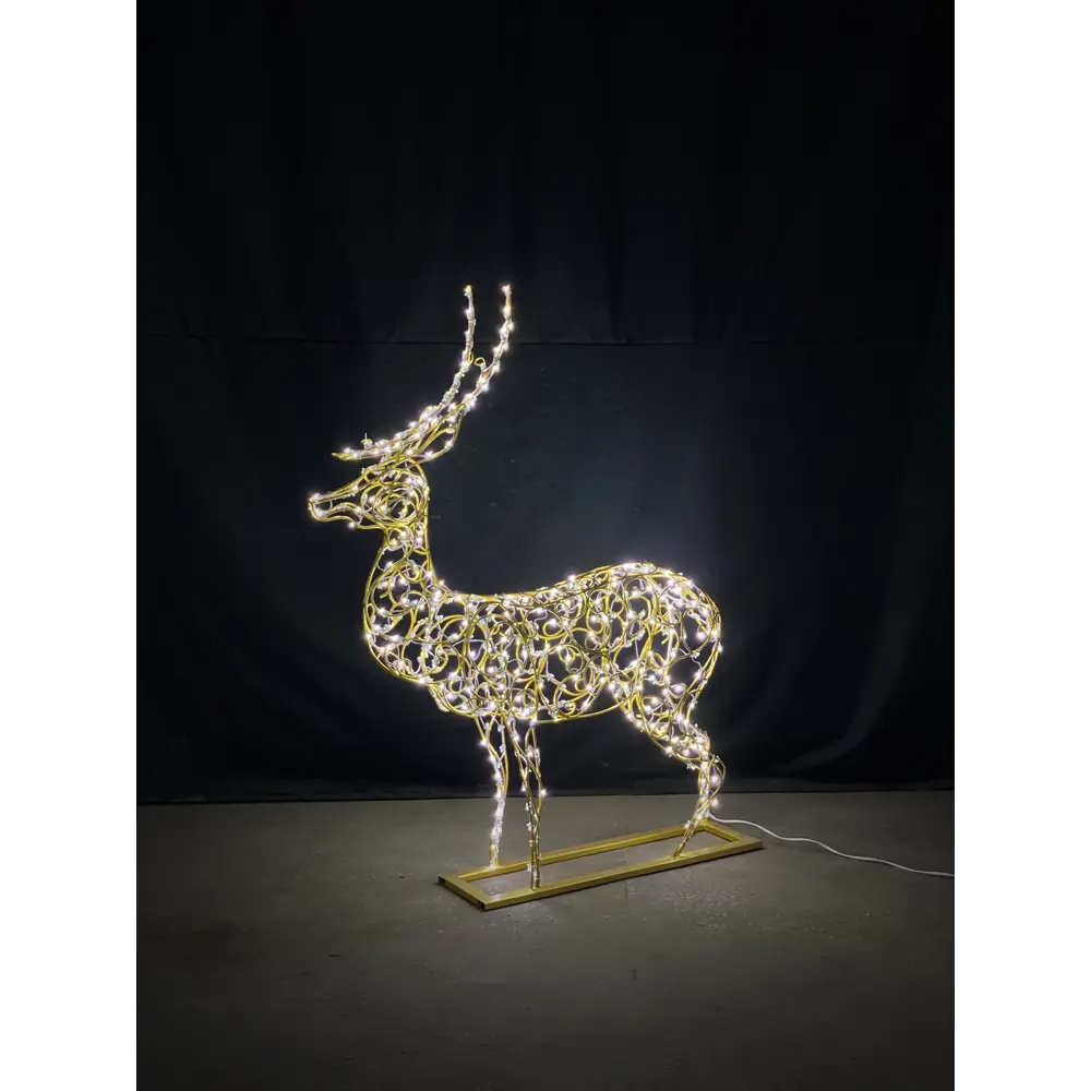 Электрическая светящиеся фигура Олень маленький рождественский 400 LED 100x160x30 см теплый белый свет 86164105 STLM-2136657 LUMINE AJUR  - Вид №1