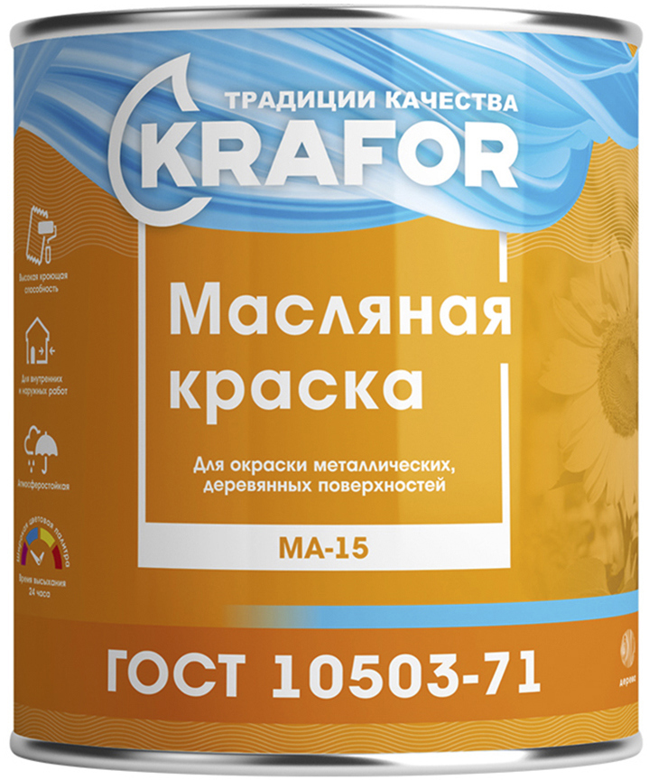 91261347 Масляная краска 26383 ярко-зеленая 25 кг STLM-0526080 KRAFOR