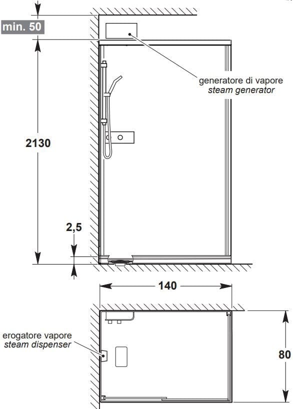 Многофункциональная угловая душевая кабина с раздвижной дверью Kinedo K1000 ARCH-00100999 - Вид №7