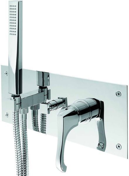 76059CR Внутристенный комплект Ares с ручным душем и дивертером для душа. На 2 выхода, цвет хром EMMEVI