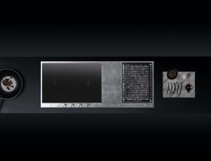 Индукционная плита с барбекю из нержавеющей стали