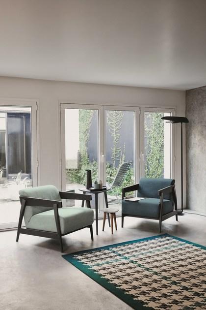 Gervasoni Кресло с обивкой из ткани с подлокотниками Brick sun-id-1449368 - Вид №1