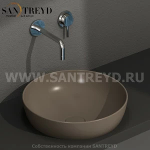 B6T38CS Встроенная раковина под столешницу круглая Ceramica Globo T-EDGE