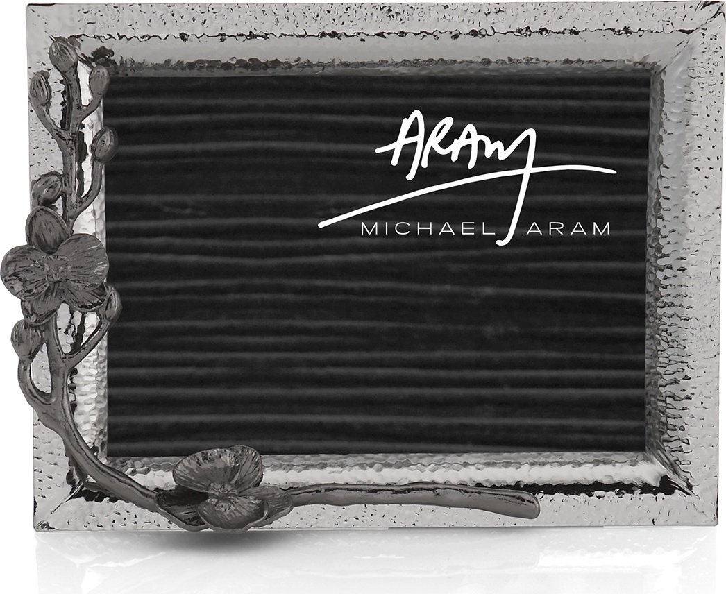 10542000 Michael Aram Рамка для фото Michael Aram Чёрная орхидея 13х18см (серебрист.) Сталь нержавеющая 