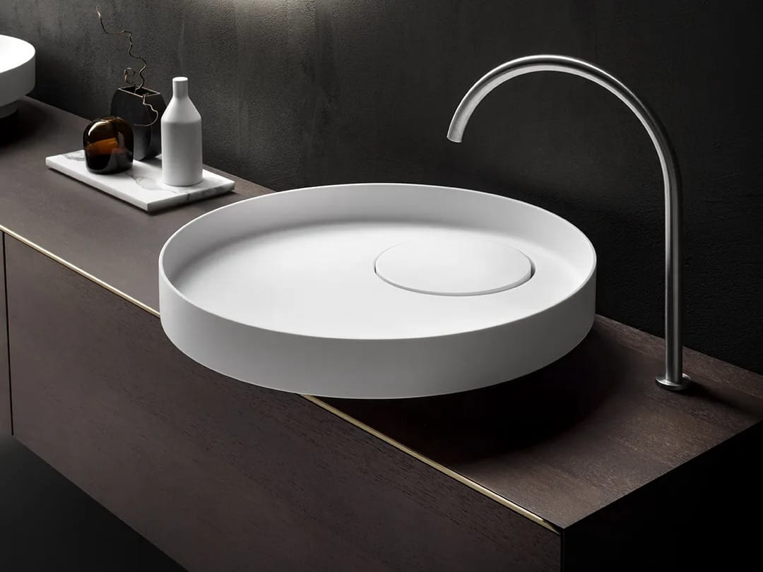 Круглая столешница из Cristalplant® Falper эксцентричный ARCH-00067942 - Вид №1