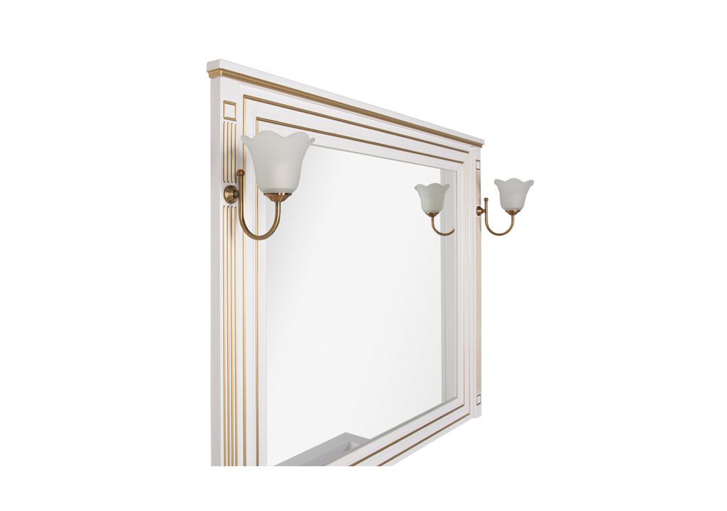 Зеркало Aquanet Паола 120 белый/золото 00186105 - Вид №2