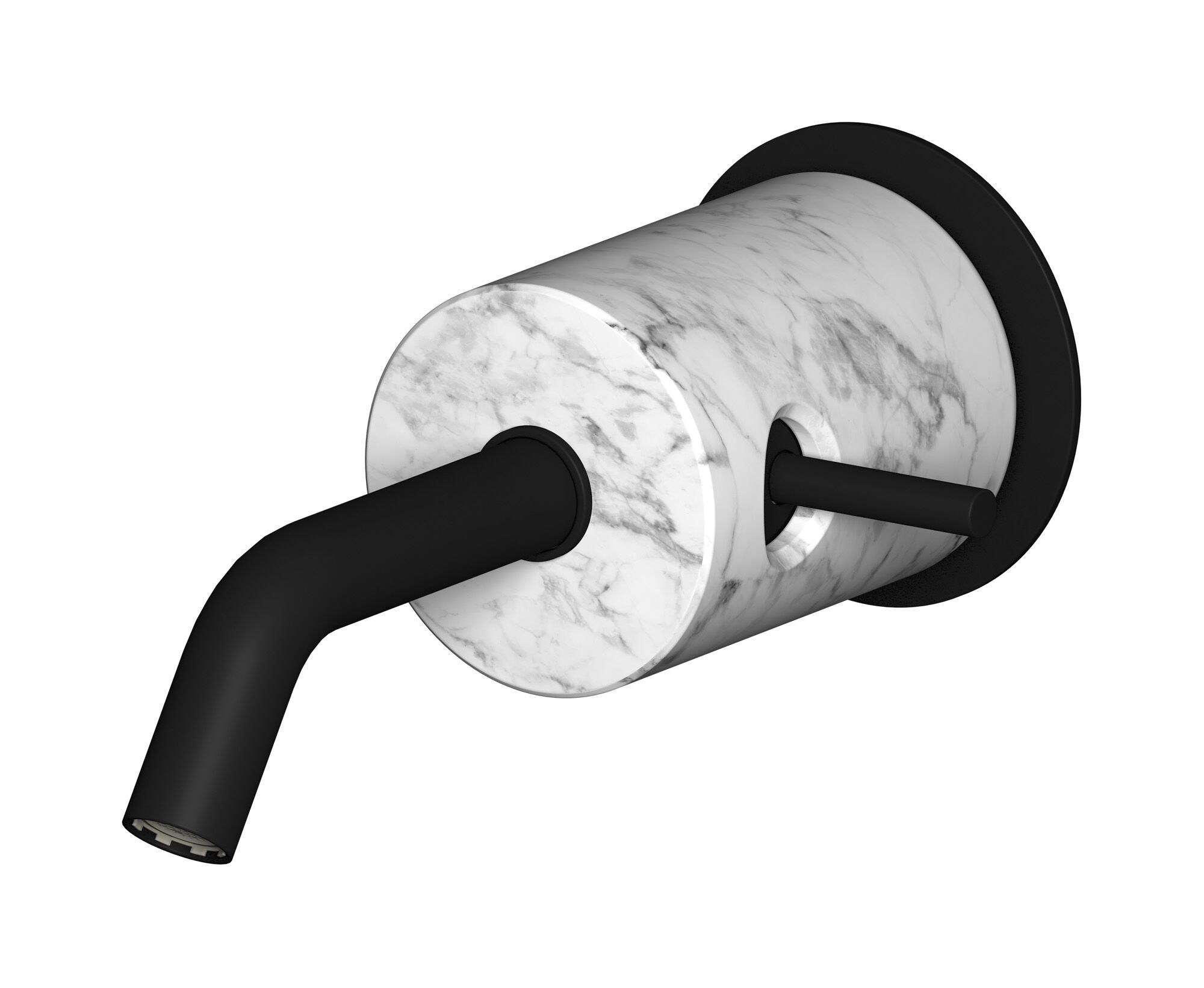 Однорычажный настенный смеситель для раковины с автоматическим сливом IB мрамор + мрамор Elle ARCH-00082900 - Вид №6