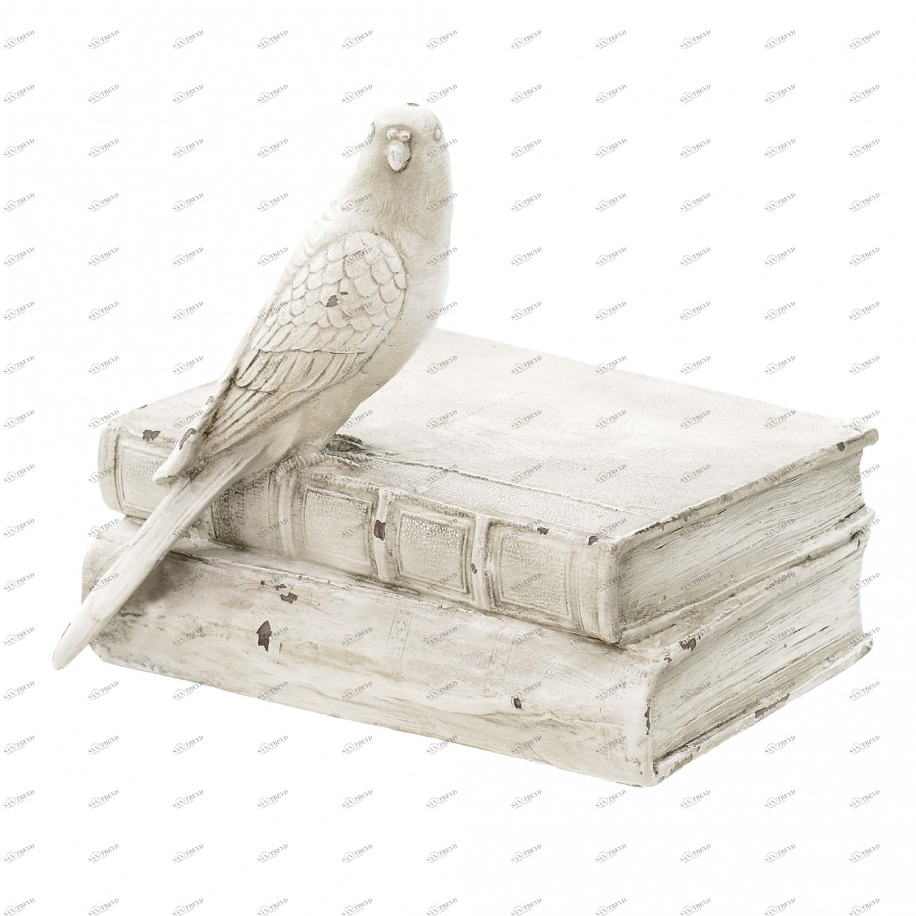 Шкатулка "Книга с птицами" TO4ROOMS  212986 Молочный 