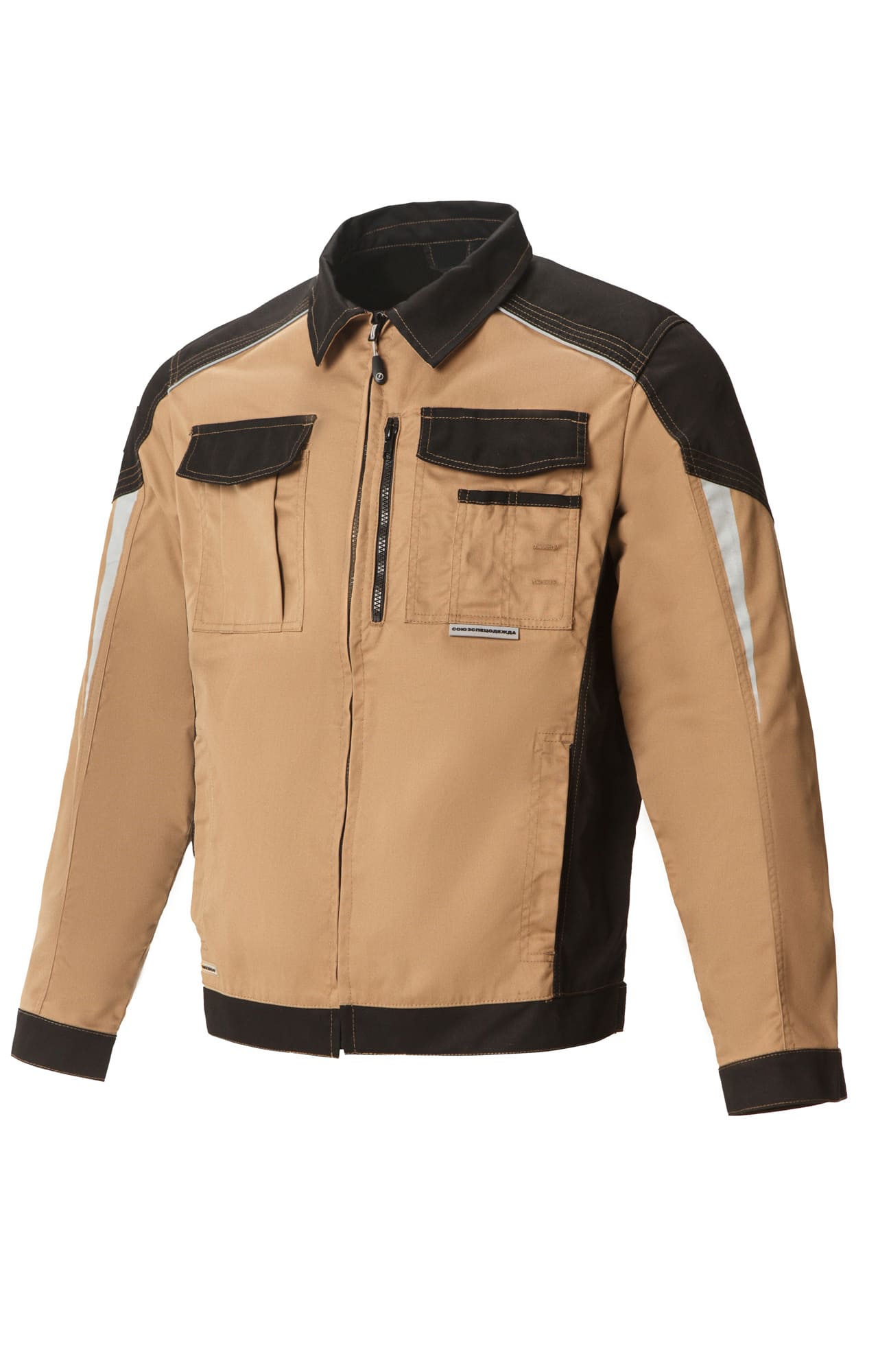 70068 Костюм  NEW бежевый с черным STATUS  Летняя спецодежда  размер 56-58/170-176  - Вид №1