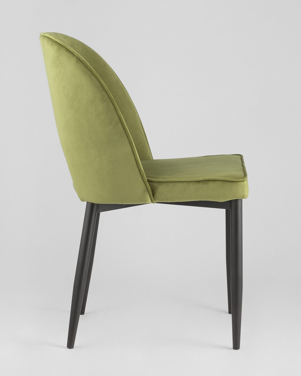 Стул со спинкой травяной с черными металлическими ножками "Молли" STOOL GROUP ДИЗАЙНЕРСКИЕ 00-3881924 Зеленый  - Вид №2