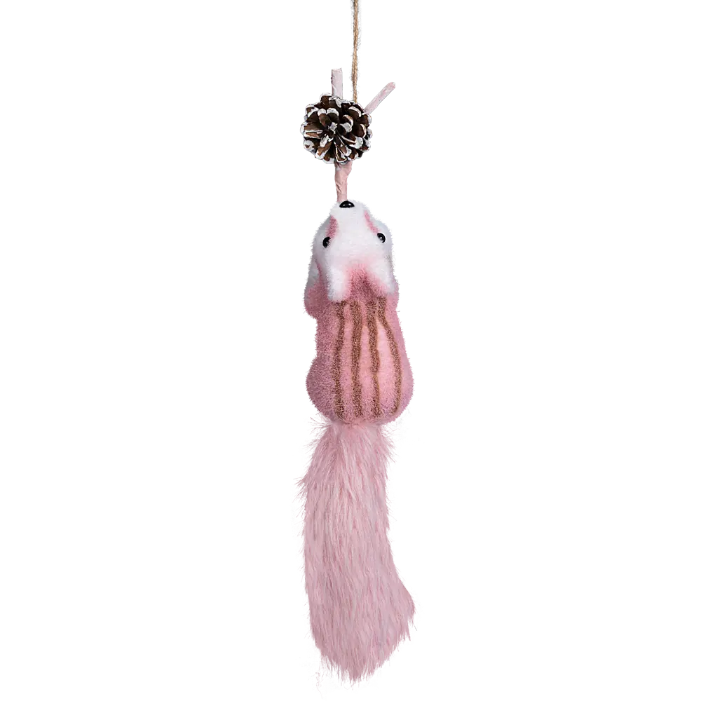 89368889 Декоративная фигура Белочка на веточке 40 см розовая STLM-1481620 Santreyd  - Вид №2