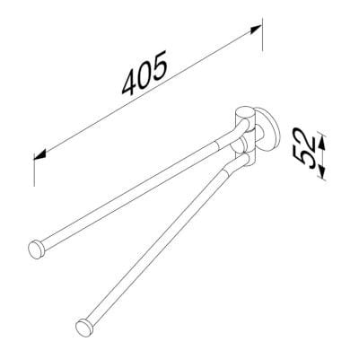 Металлический держатель для полотенец Geesa Nemox ARCH-00153294 - Вид №4