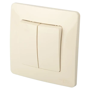 Выключатель встраиваемый Systeme Electric Blanca 2 клавиши цвет бежевый 84502355 STLM-2080206