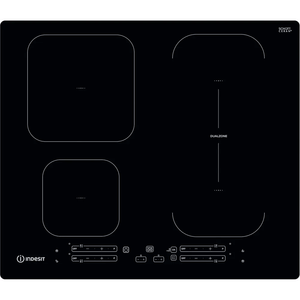 Варочная панель индукционная Indesit IB 65B60 NE 4 конфорки 59x51 см цвет чёрный STLM-2042994 - Вид №3