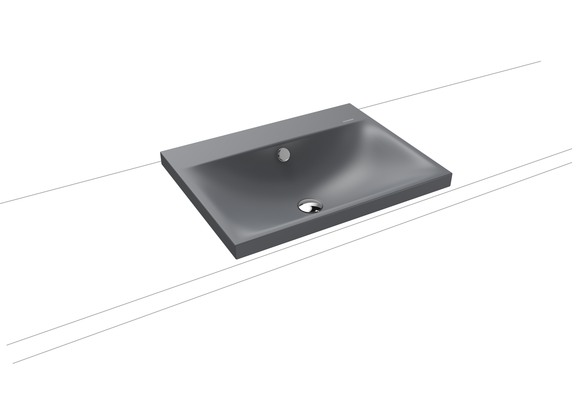 Умывальник KALDEWEI Сталь эмалированная 3040 455 холодный серый 70 30403319455