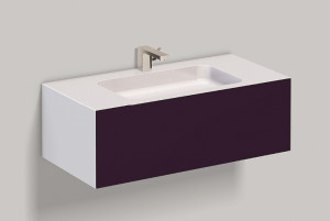 5156812000 Умывальник с тумбой, wp.folio3, белая, лакированная, шелковисто-матовый блеск, баклажан Alape серия FO (Folio)