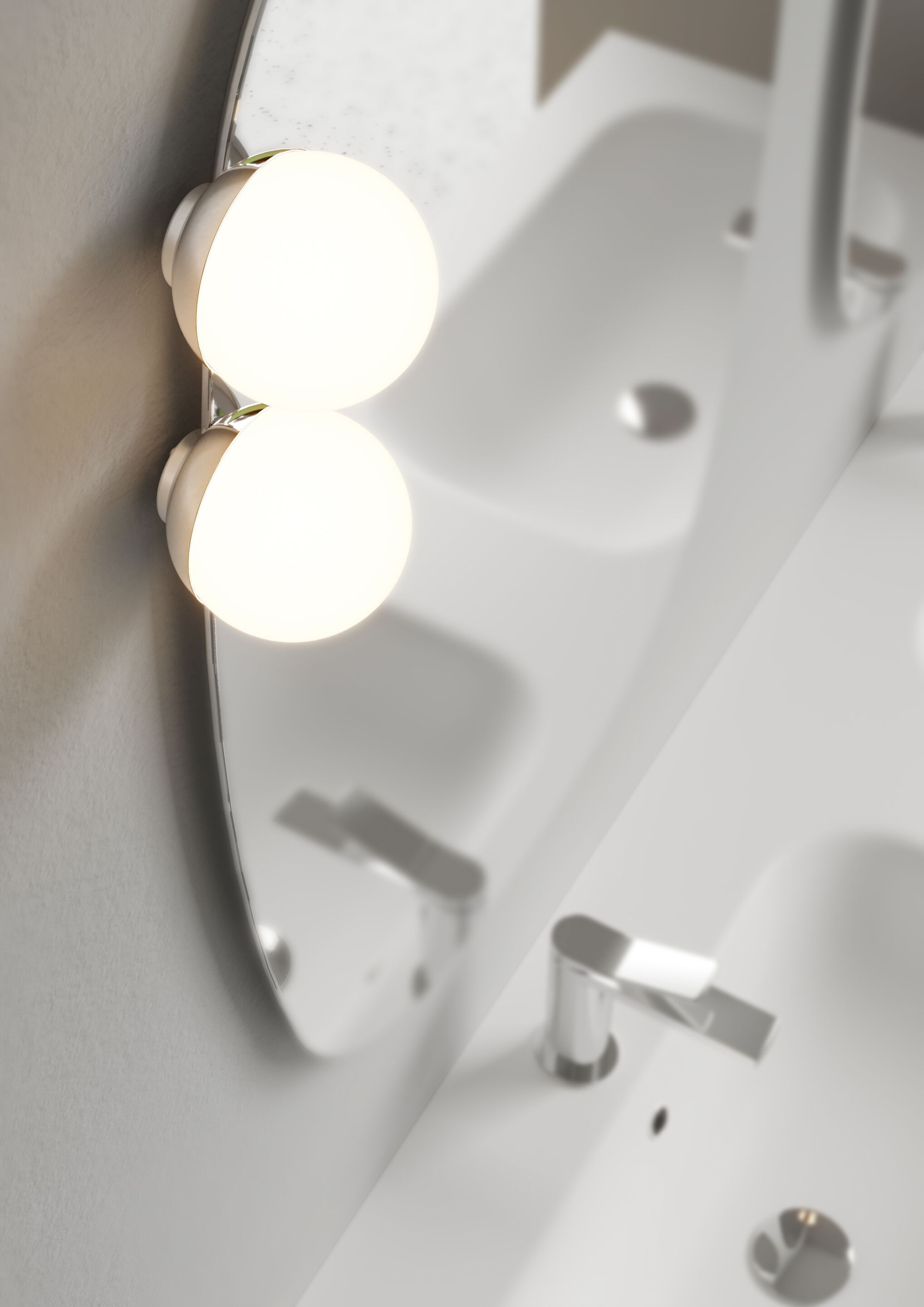 Двойной подвесной шкаф для умывальника со встроенной раковиной Ideagroup Play ARCH-00029625 - Вид №3