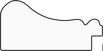 BY 1071 Зеркало в багетной раме - беленый дуб 57 mm EVOFORM Definite - Вид №3