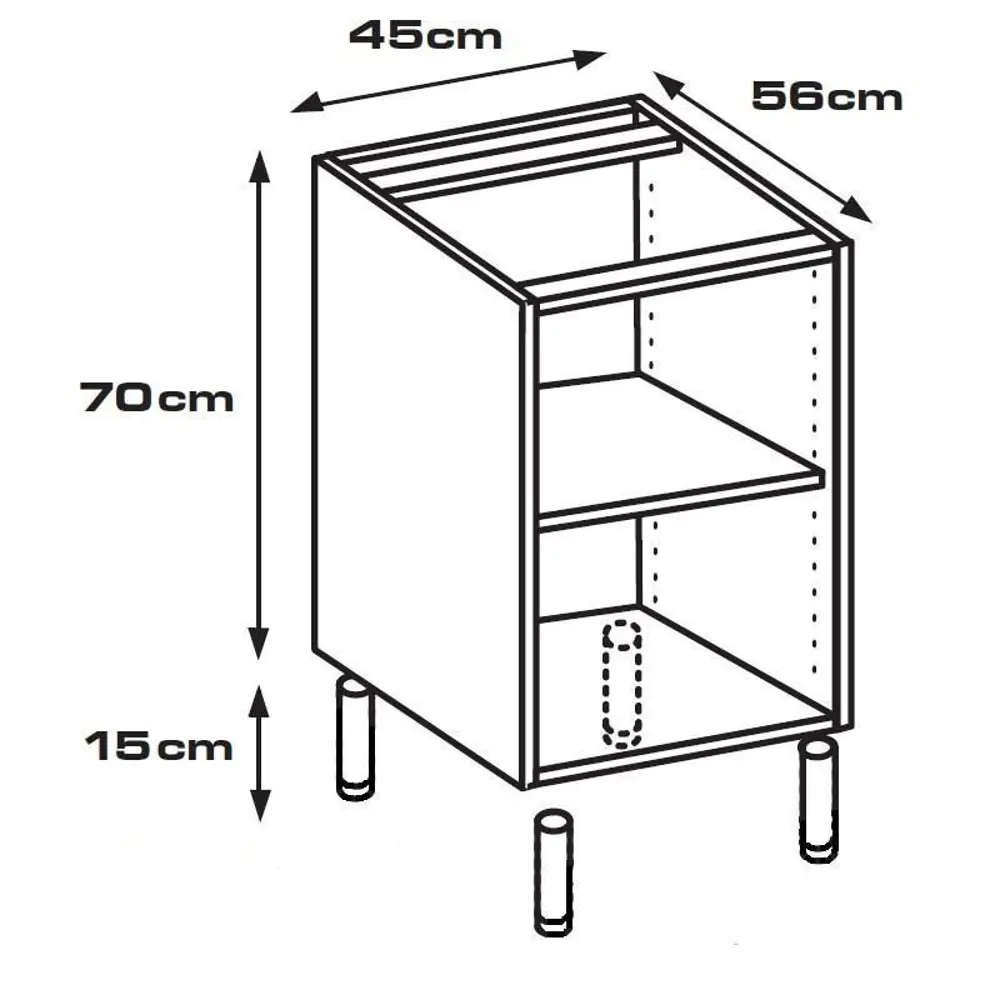 Каркас напольный 45x70x56 см, ЛДСП, цвет белый 82239835 STLM-2006260 DELINIA  - Вид №6