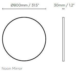 Ross Gardam Круглое зеркало с настенной рамой Noon sun-id-1382114 - Вид №7