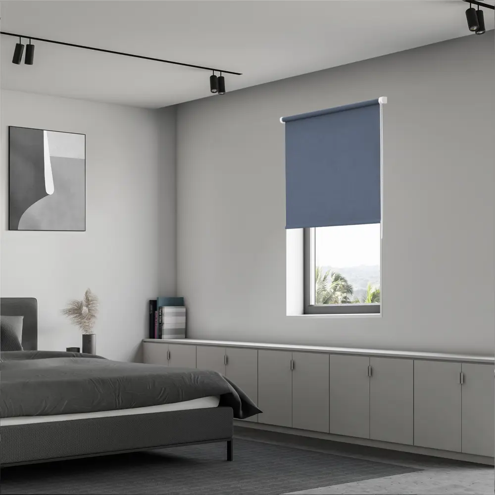 Рулонная штора KREAFORTA Karelia блэкаут синяя 60×160 см 89391188 STLM-1578707 - Вид №7