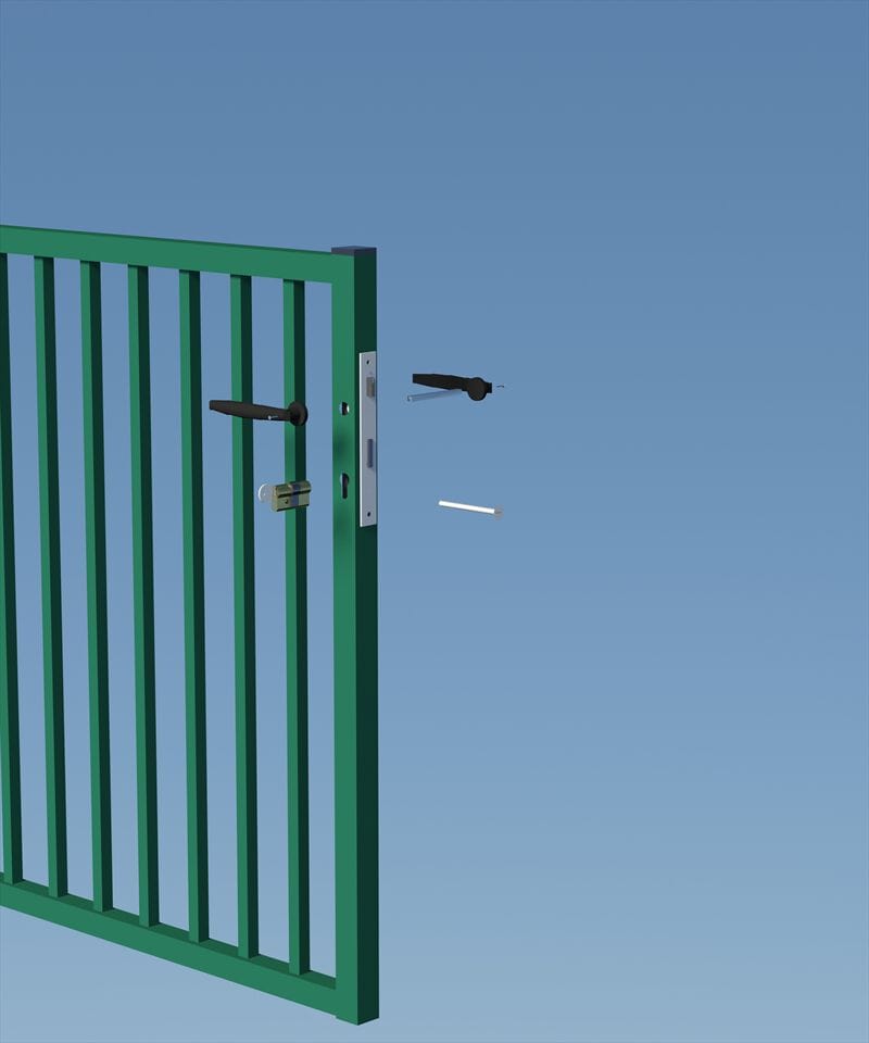 Ворота с замком Ferro Bulloni пешеходные ворота ARCH-00051164 - Вид №1