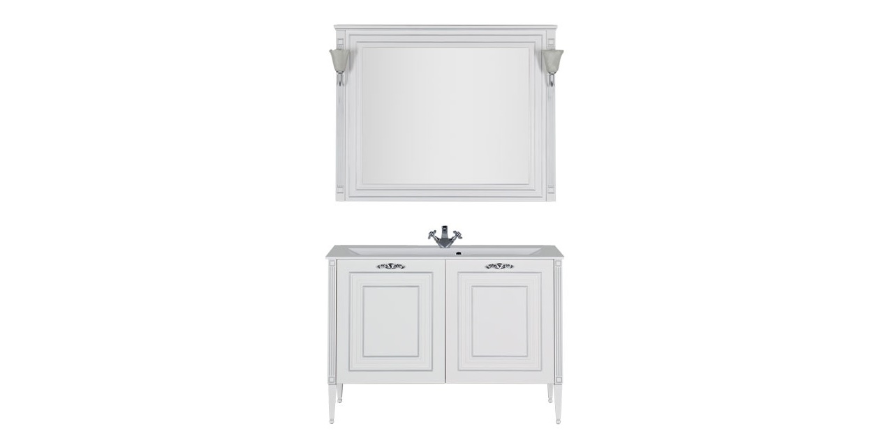 Комплект мебели Aquanet Паола 120 белый ПАЛЛАДА 00182131 - Вид №1