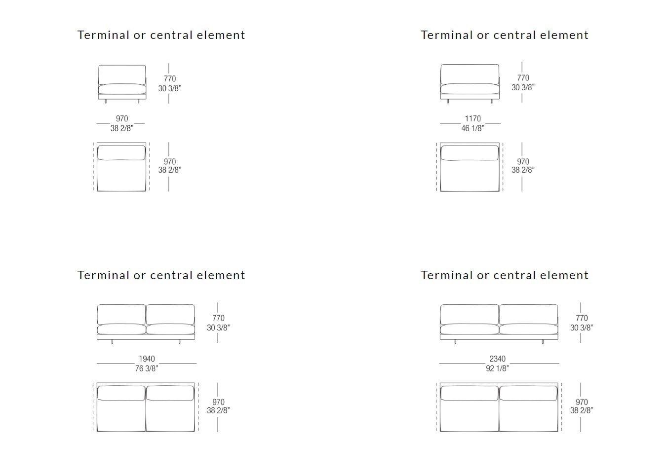 Съемный диван из ткани MisuraEmme ARGO ARCH-00069863 - Вид №9