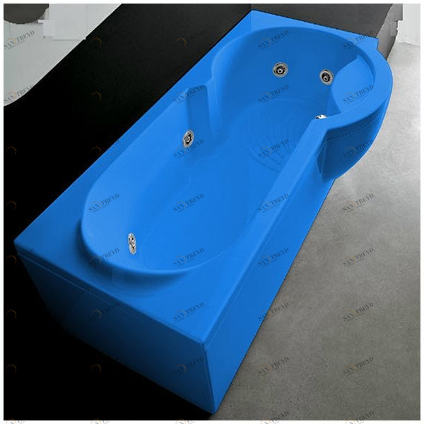 Ванна Gruppo treesse Simona V5677-DX-G голубая с гидромассажем прямоугольная правая STDV5677DXG